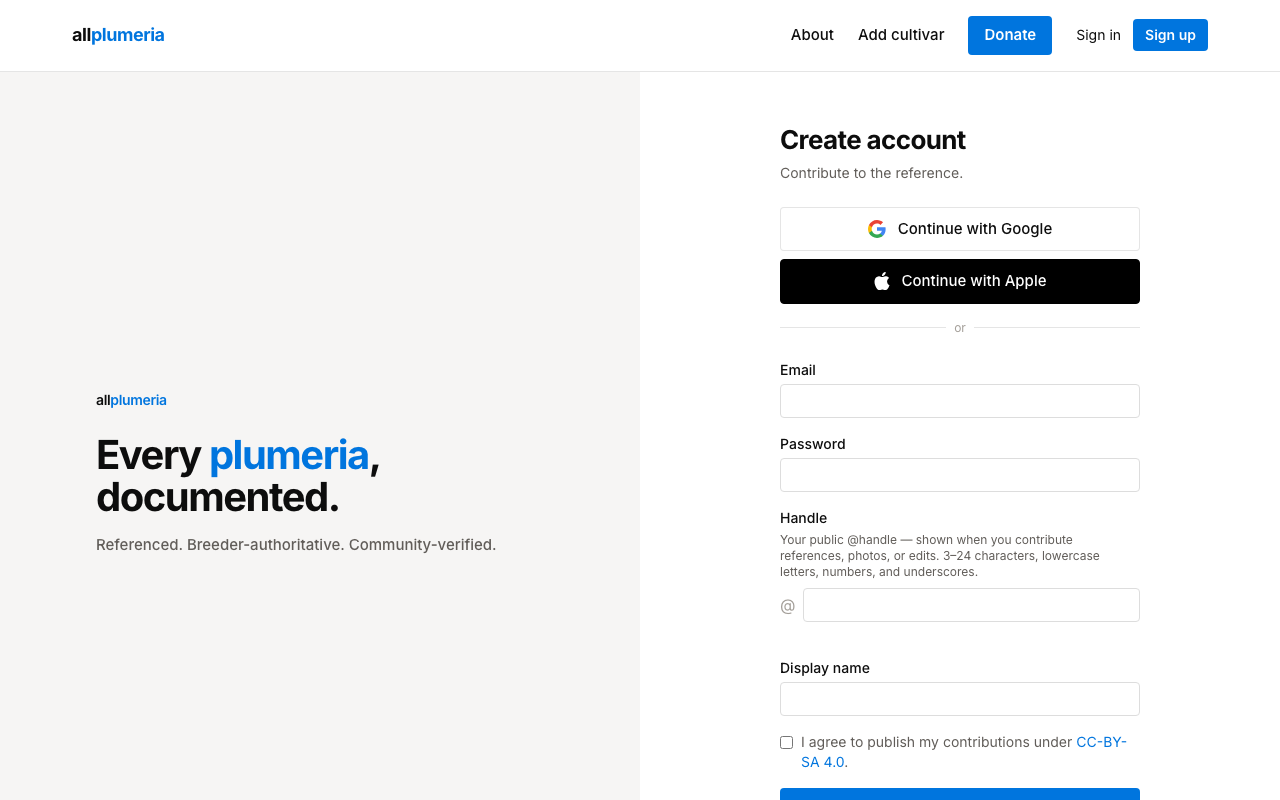 Signup page with email/password form and OAuth buttons